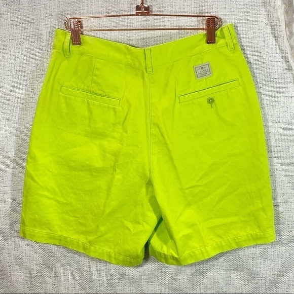 Vintage Lauren Ralph Lauren Lime Green high waisted bermuda shorts size 4 - Picture 3 of 5